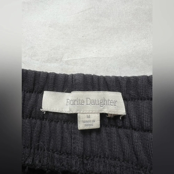 Favorite Daughter Black Pull On Drawstring Wide Legs Sweatpants Size M - Picture 7 of 9